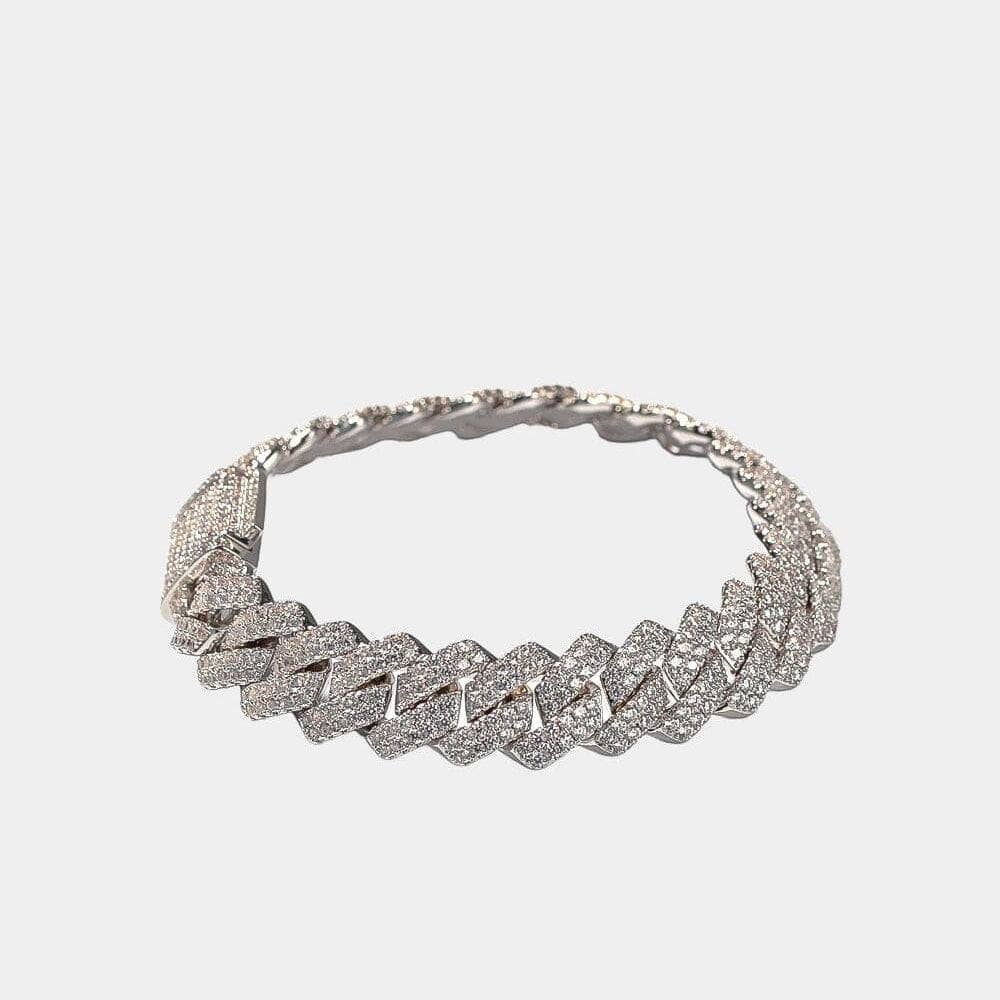 Straight Edge Cuban Link Bracelet