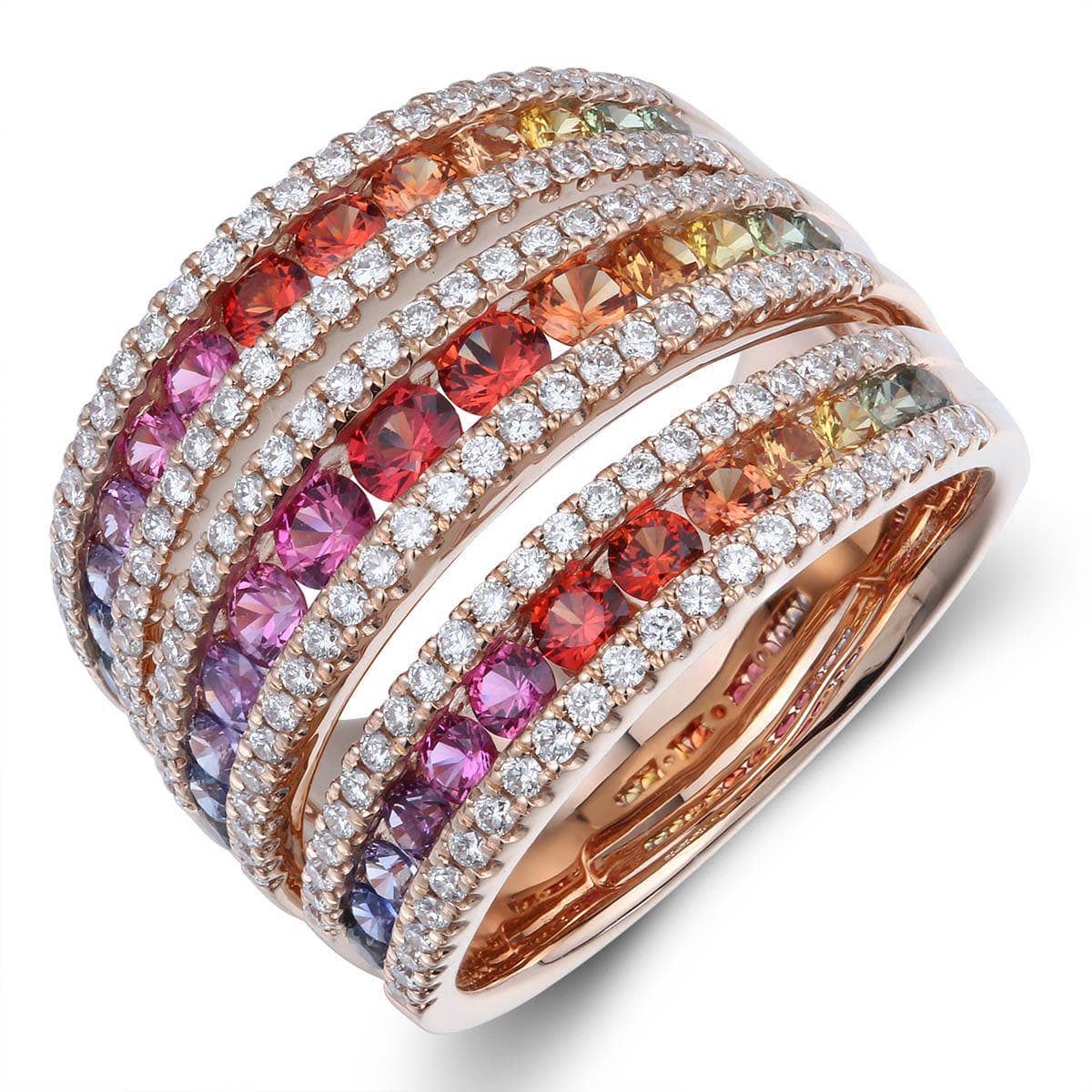 Three-in-One Rainbow Ring