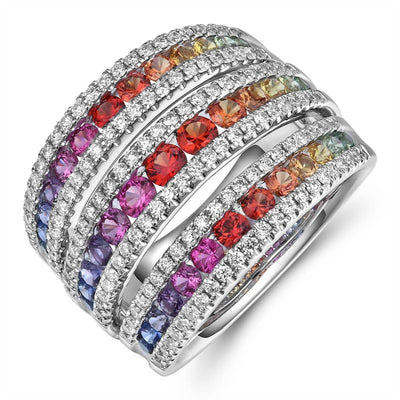 Three-in-One Rainbow Ring