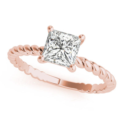 TWISTED SOLITAIRE PRINCESS DIAMOND RING