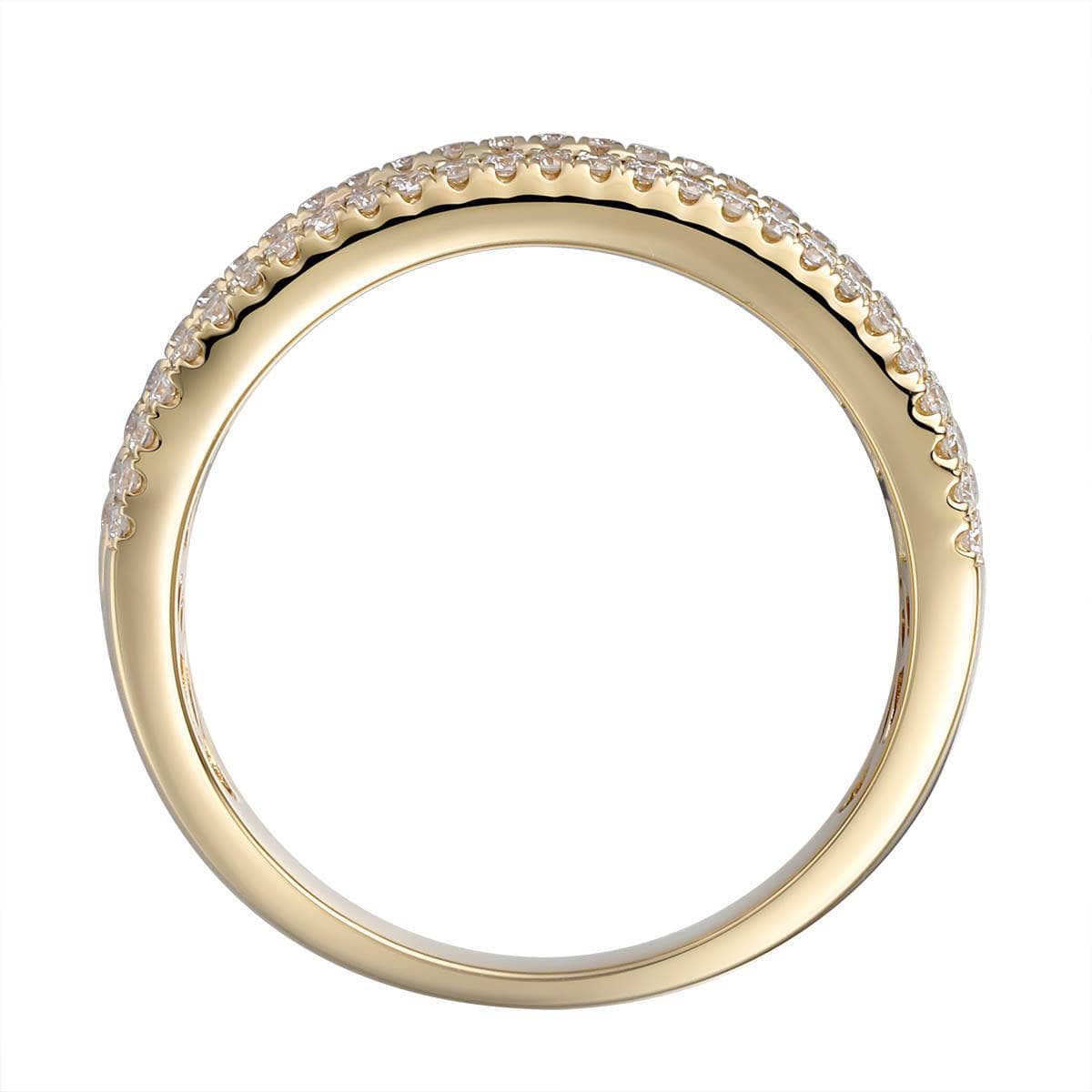 Two Row Baguette Rainbow Ring