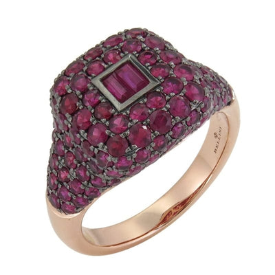 BOMBE RING WITH RED RUBY