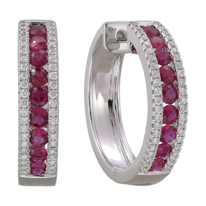 ETERNITY EARRING WITH RUBY AND DIAMONDS