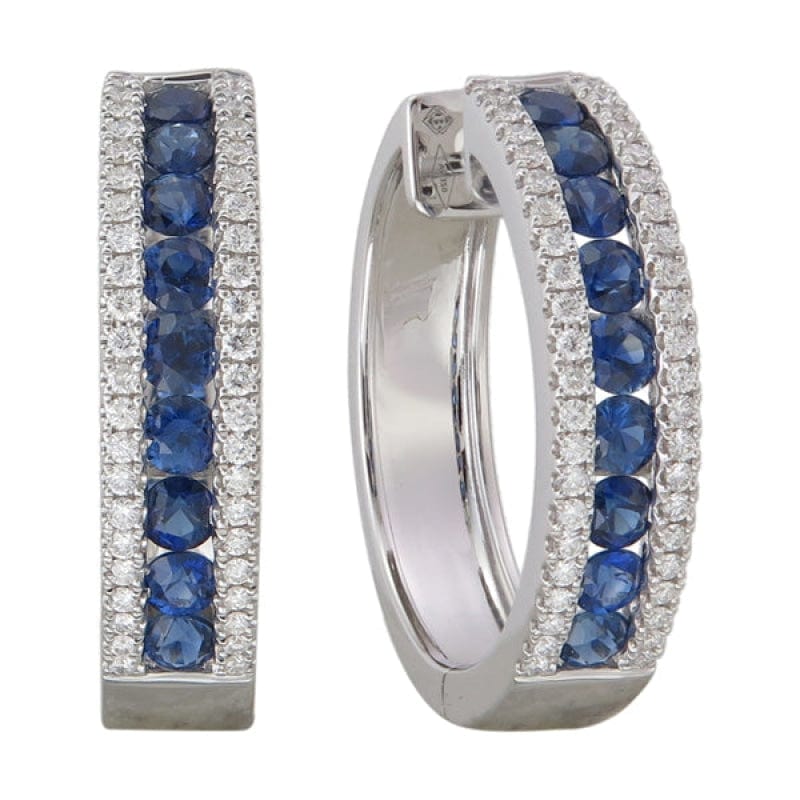 ETERNITY EARRING WITH SAPPHIRE AND DIAMONDS