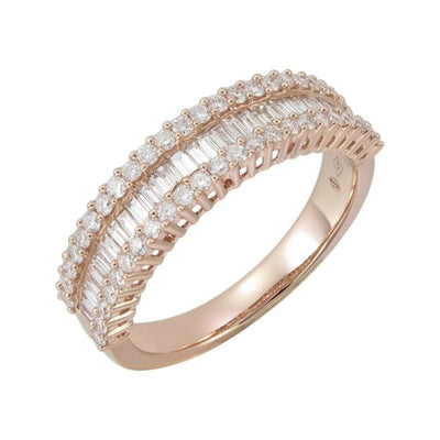 ETERNITY RING WITH ROUND AND BAGUETTE DIAMONDS - SMALL