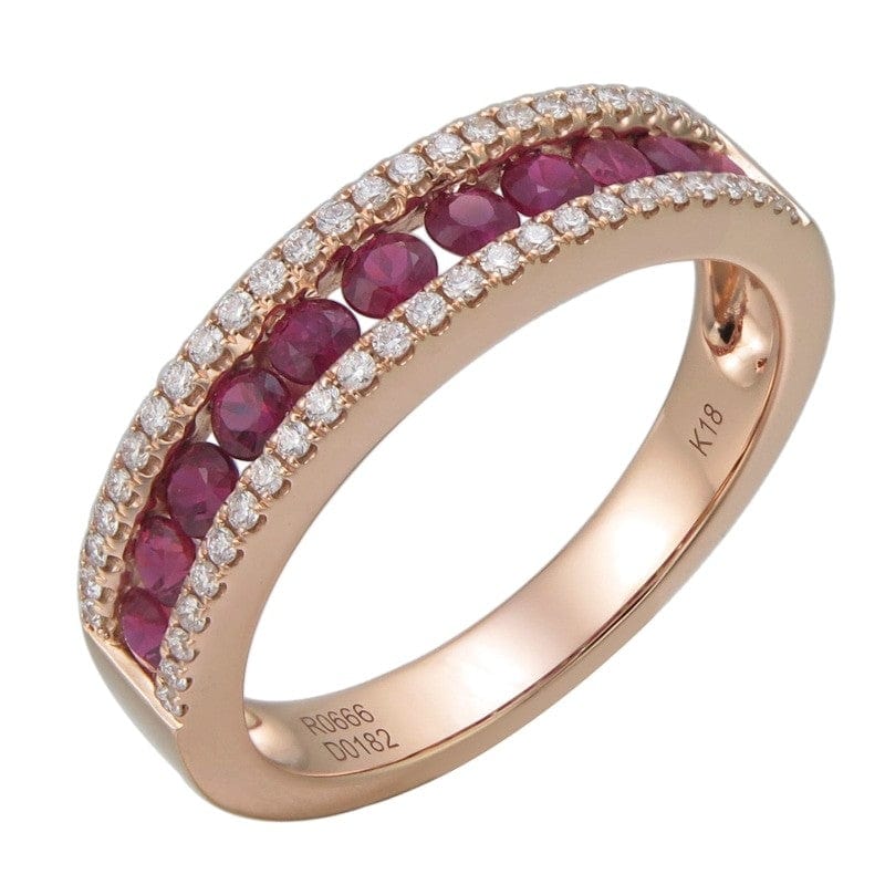 ETERNITY RING WITH RUBY AND DIAMONDS