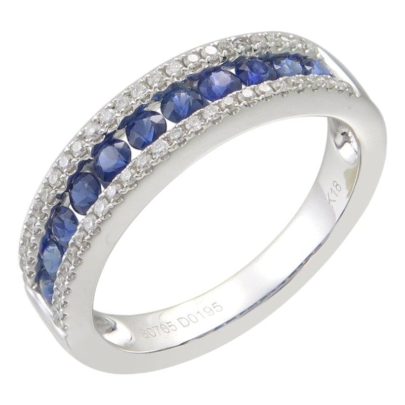 ETERNITY RING WITH SAPPHIRE AND DIAMONDS