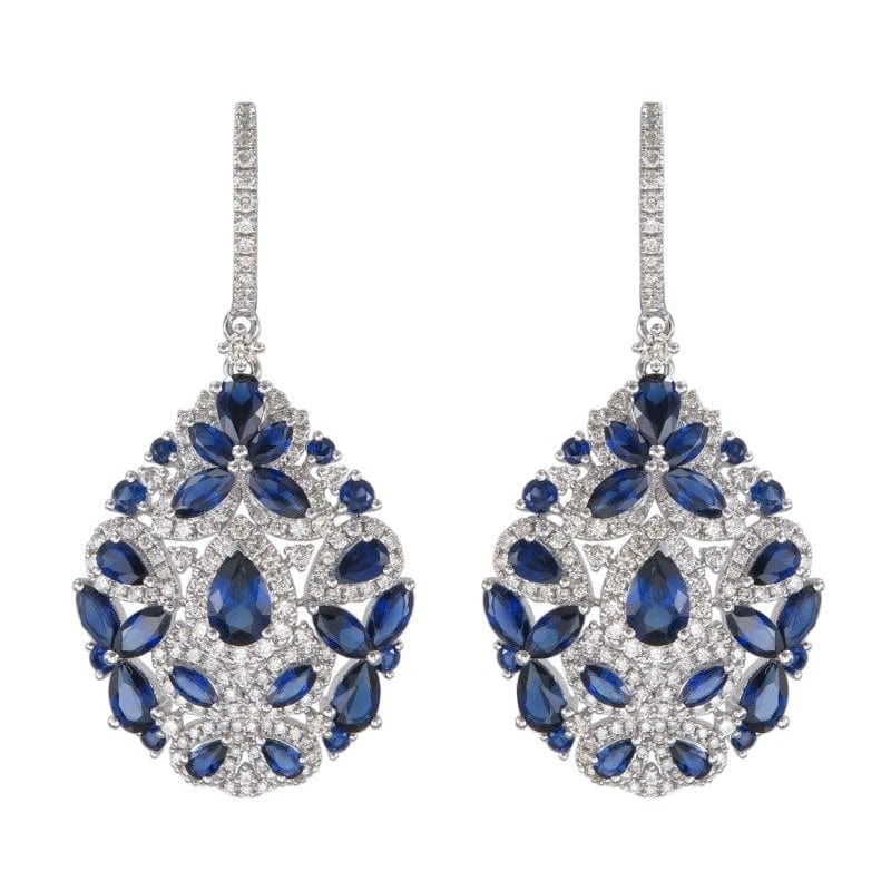 PEACOCK EARRINGS WITH SAPPHIRE