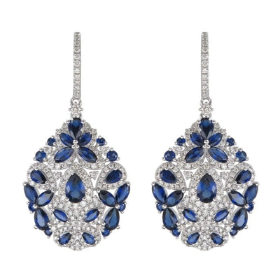 PEACOCK EARRINGS WITH SAPPHIRE