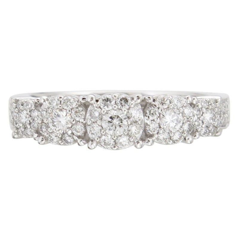ROYALTY 5 STONE WITH DIAMONDS ON THE SIDES ETERNITY RING