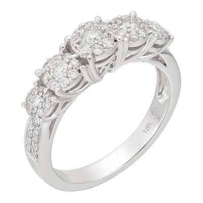 ROYALTY 5 STONE WITH DIAMONDS ON THE SIDES ETERNITY RING