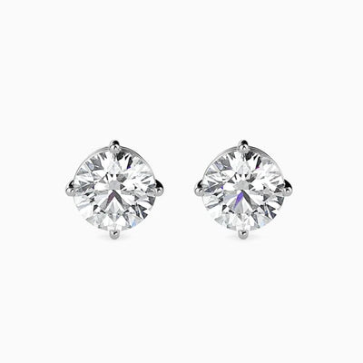 SOLITAIRE ROUND DIAMOND EARRINGS
