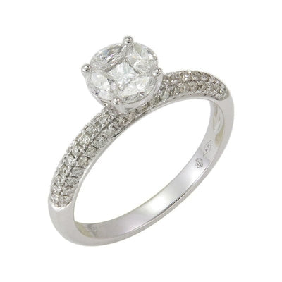 SOLITAIRE WITH BOMBE DIAMOND BAND